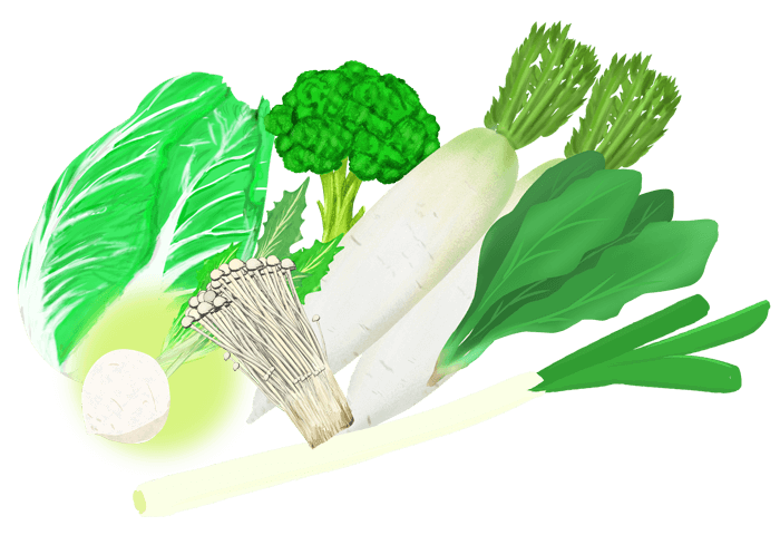 Vegetable illustration-Free hand-painted cute