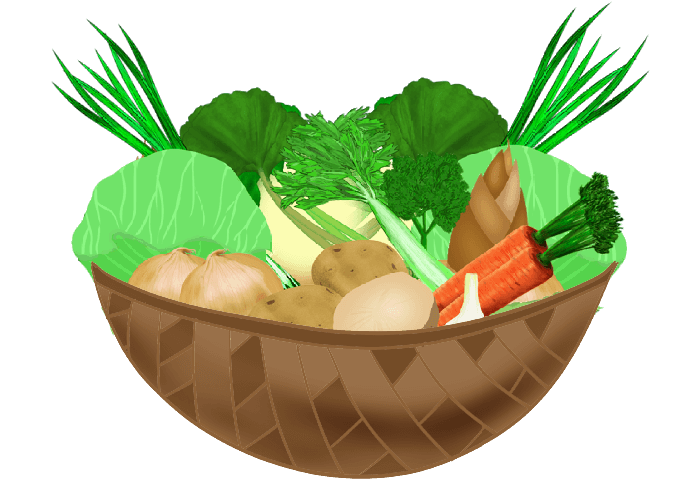 Vegetable illustration-Free hand-painted cute