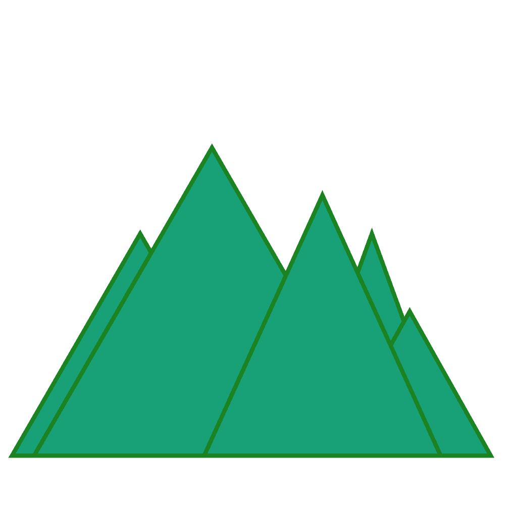 Mountain illustration-Cute Mt. Fuji and hand-painted mountain