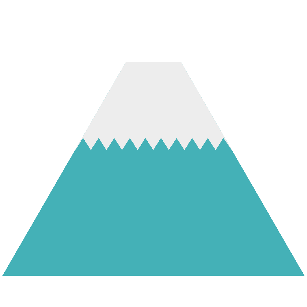 Mountain illustration-Cute Mt. Fuji and hand-painted mountain