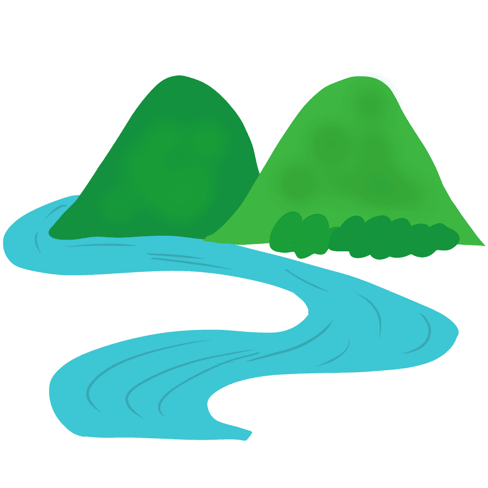 Mountain illustration-Cute Mt. Fuji and hand-painted mountain