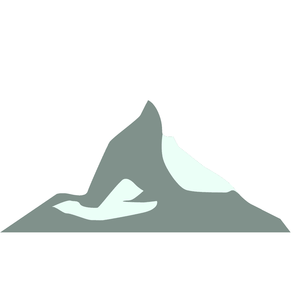 Mountain illustration-Cute Mt. Fuji and hand-painted mountain