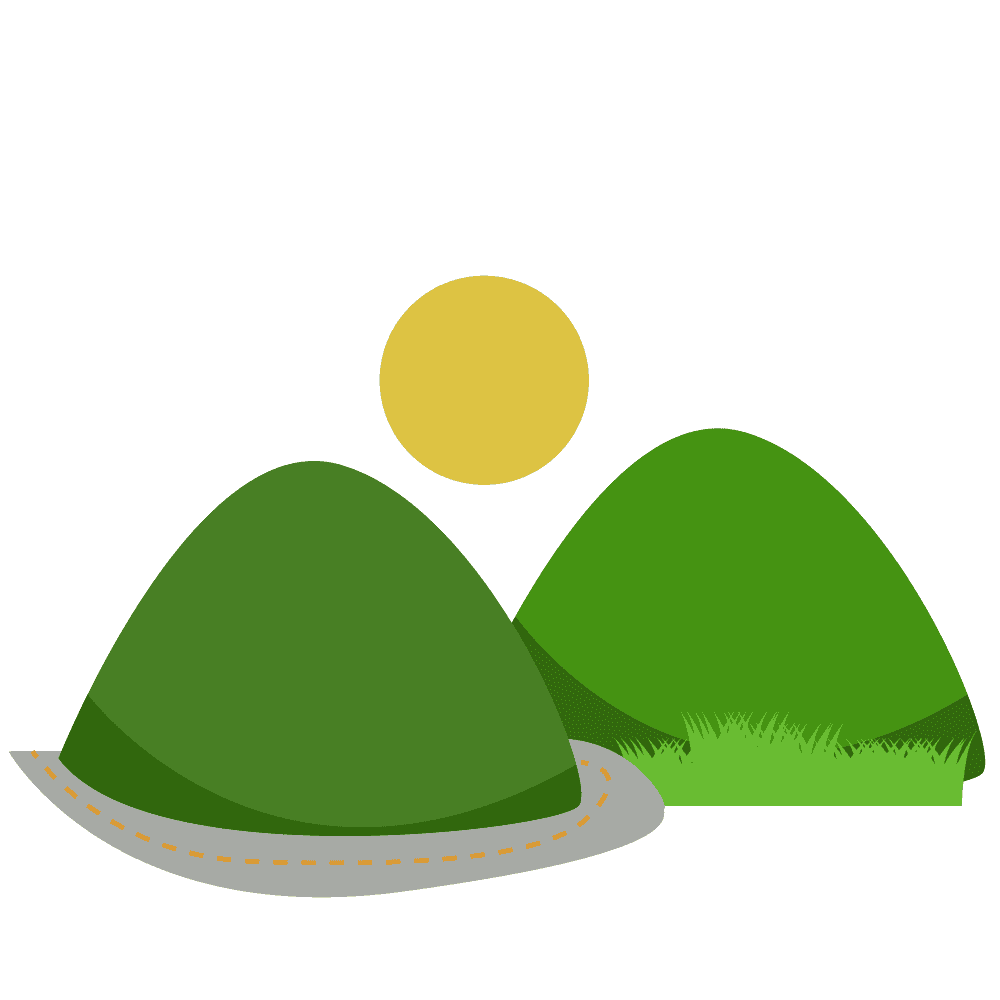 Mountain illustration-Cute Mt. Fuji and hand-painted mountain