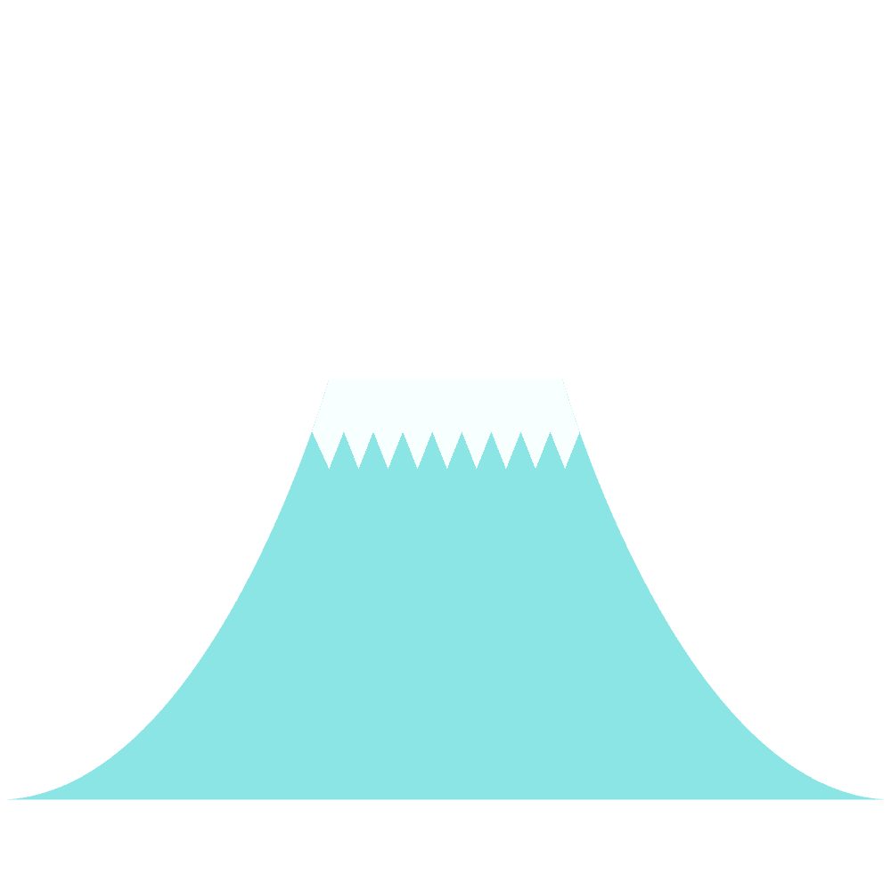 Mountain illustration-Cute Mt. Fuji and hand-painted mountain