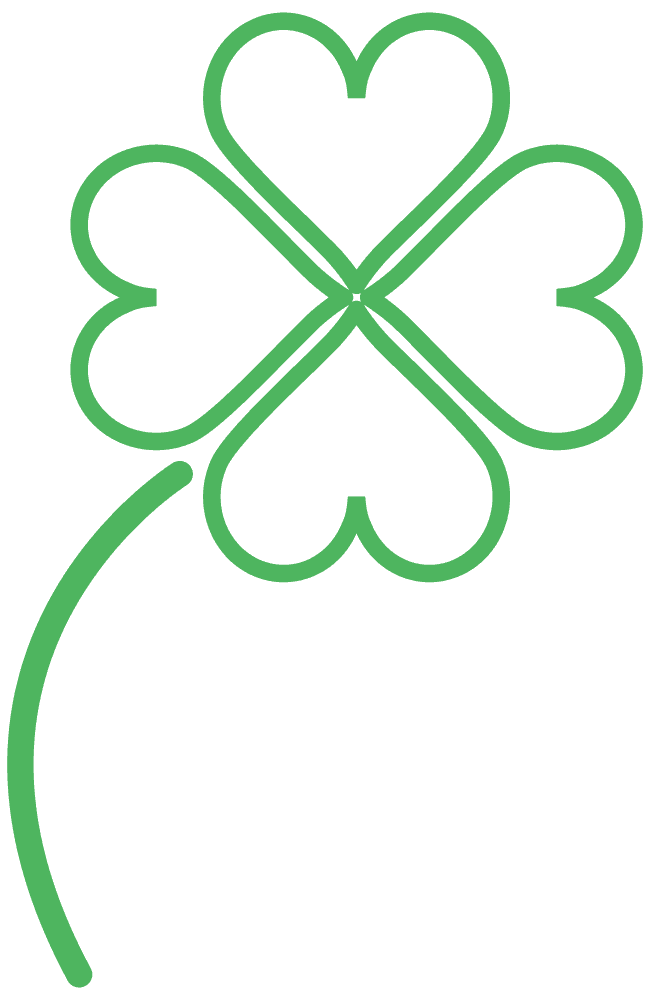 Four-leaf clover-free cute plant material