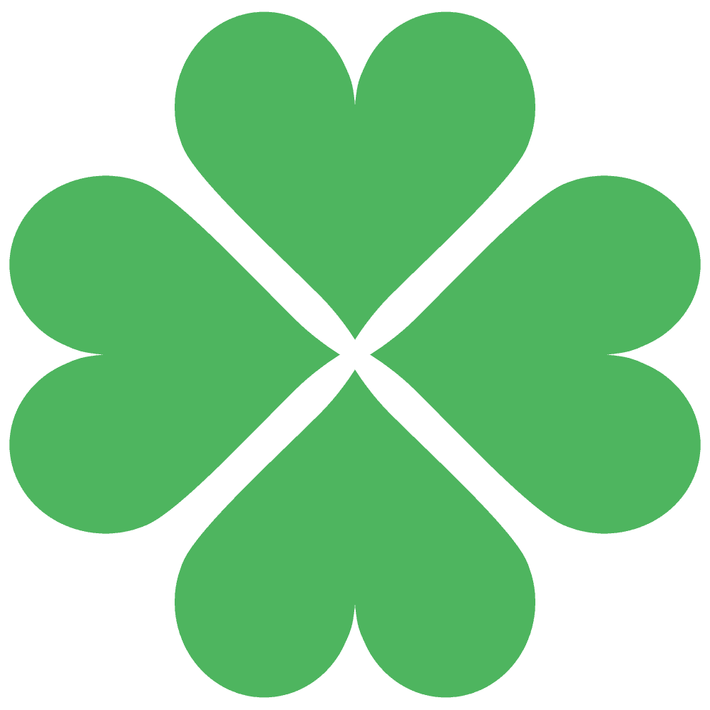 Four-leaf clover-free cute plant material