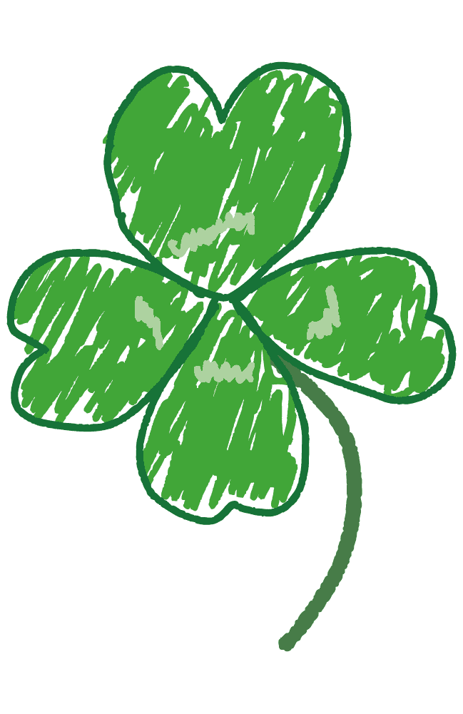 Four-leaf clover-free cute plant material