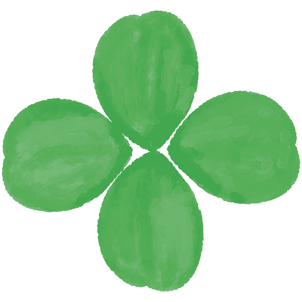 Four-leaf clover-free cute plant material