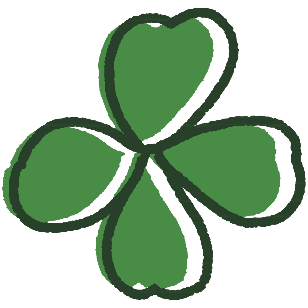 Four-leaf clover-free cute plant material