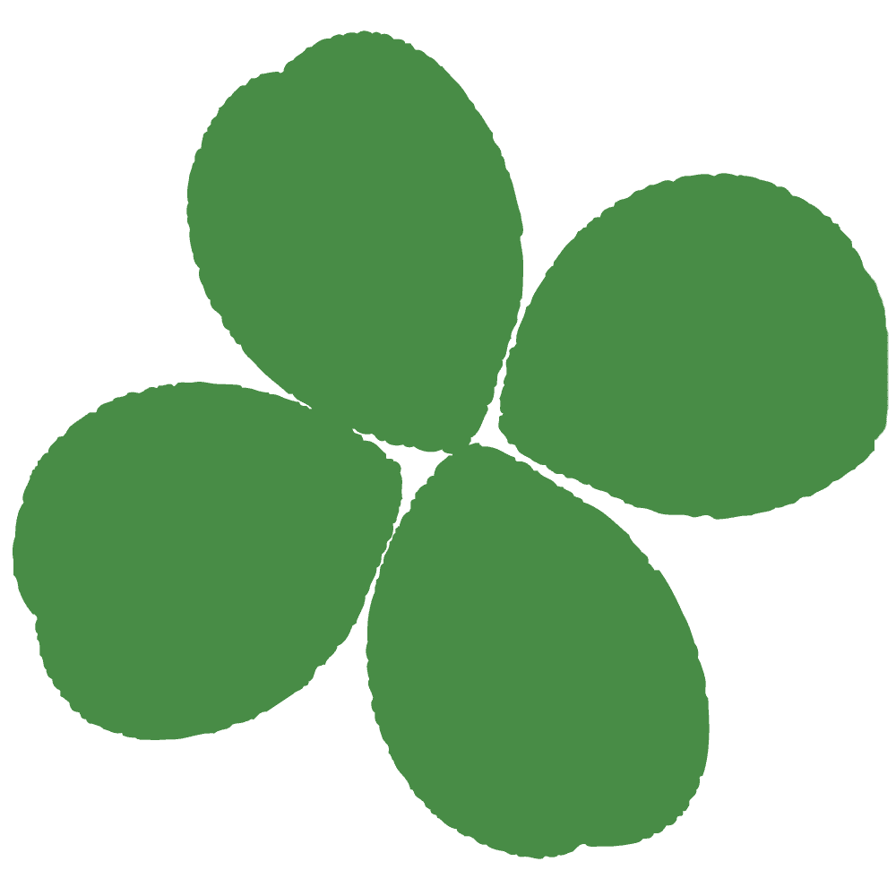 Four-leaf clover-free cute plant material