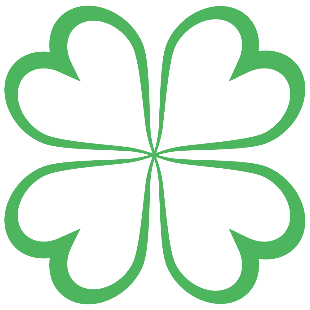 Four-leaf clover-free cute plant material
