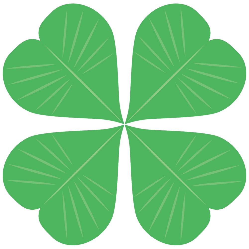 Four-leaf clover-free cute plant material