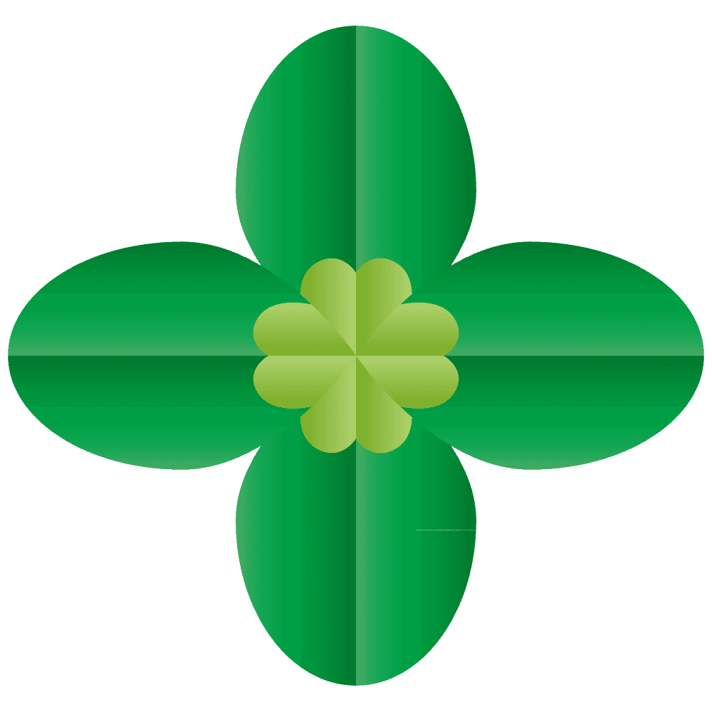 Four-leaf clover-free cute plant material