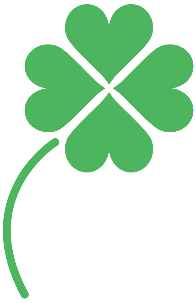 Four-leaf clover-free cute plant material