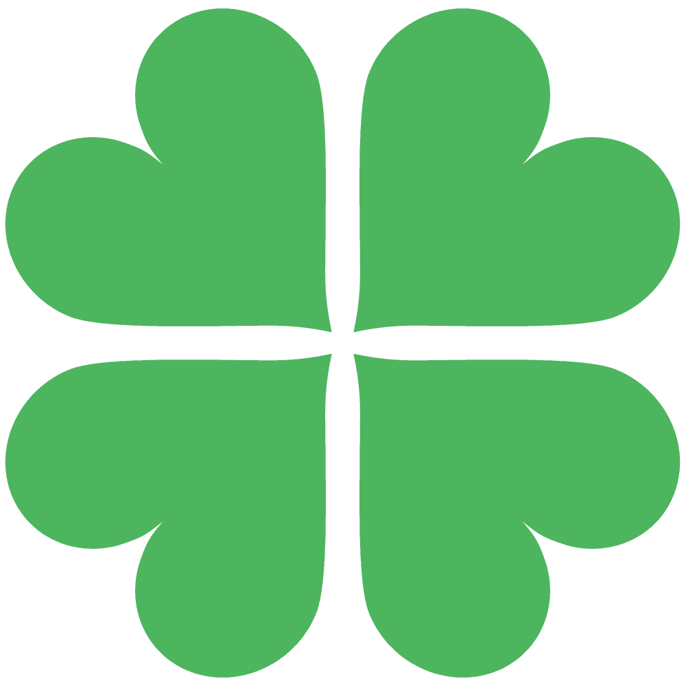 Four-leaf clover-free cute plant material