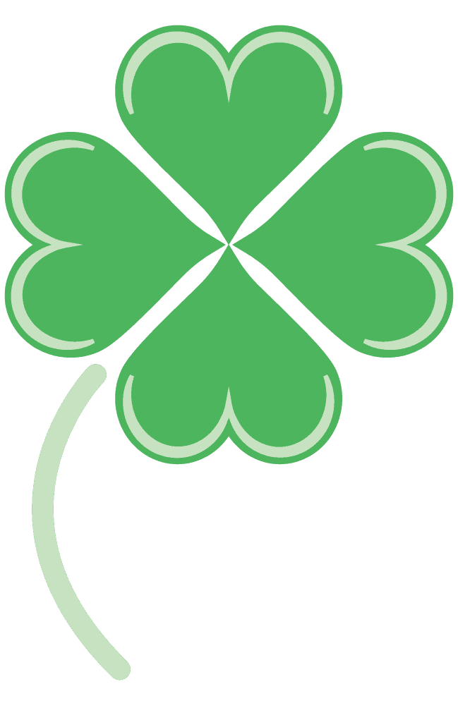 Four-leaf clover-free cute plant material