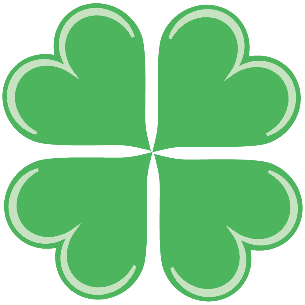 Four-leaf clover-free cute plant material