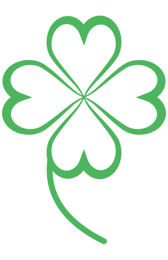 Four-leaf clover-free cute plant material