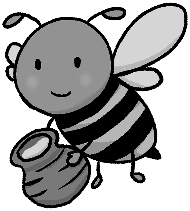 Bee-Cute handwritten bee