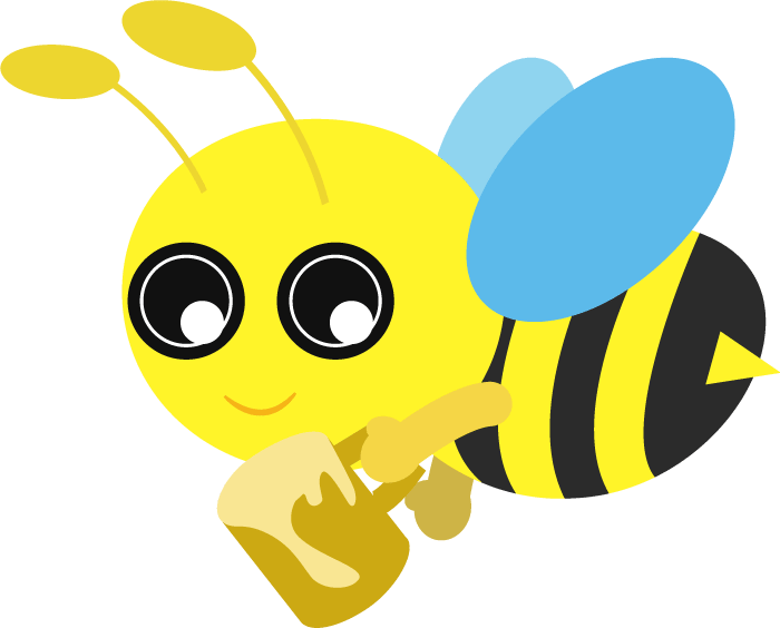 Bee-Cute handwritten bee