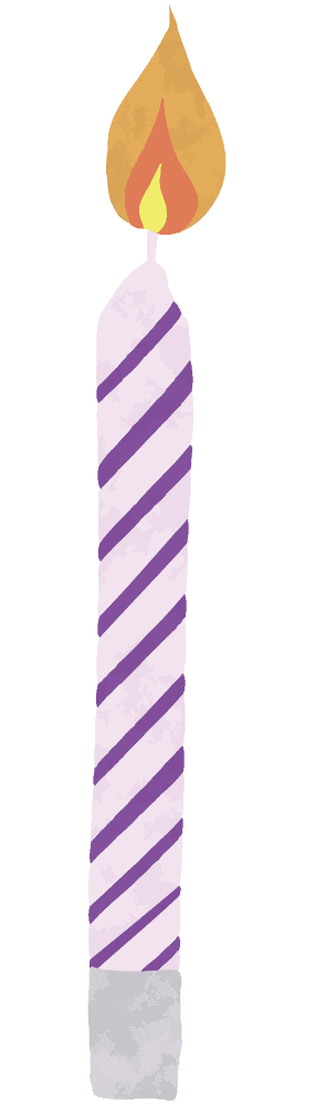 Candle illustration-Cute hand-painted warmth