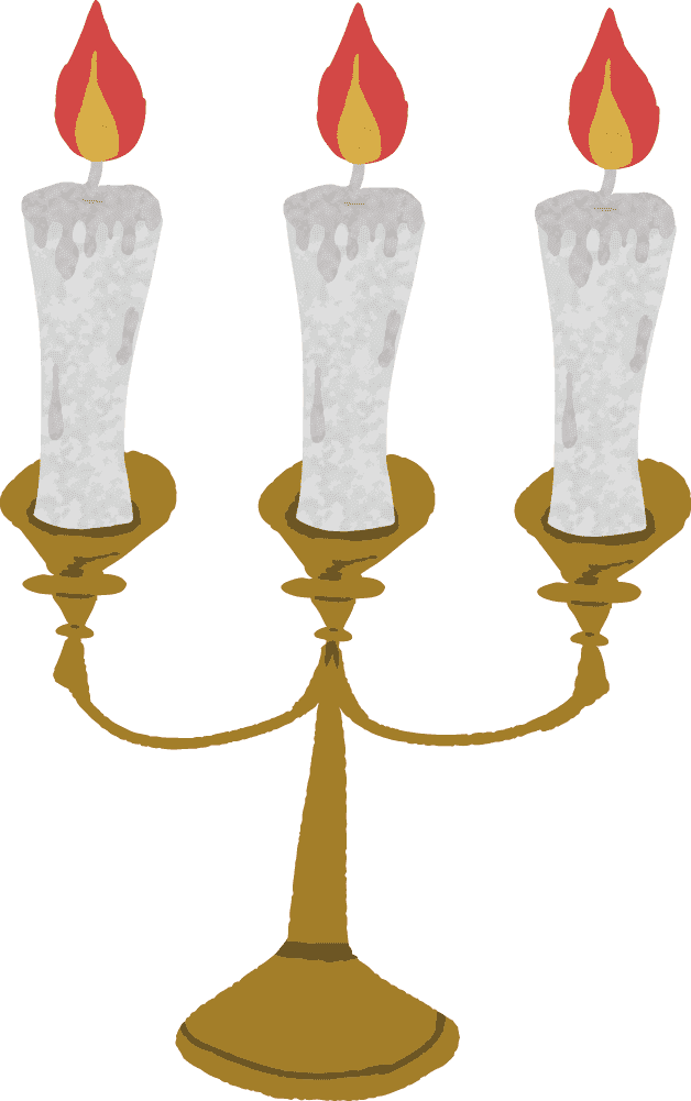 Candle illustration-Cute hand-painted warmth