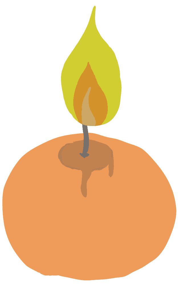 Candle illustration-Cute hand-painted warmth
