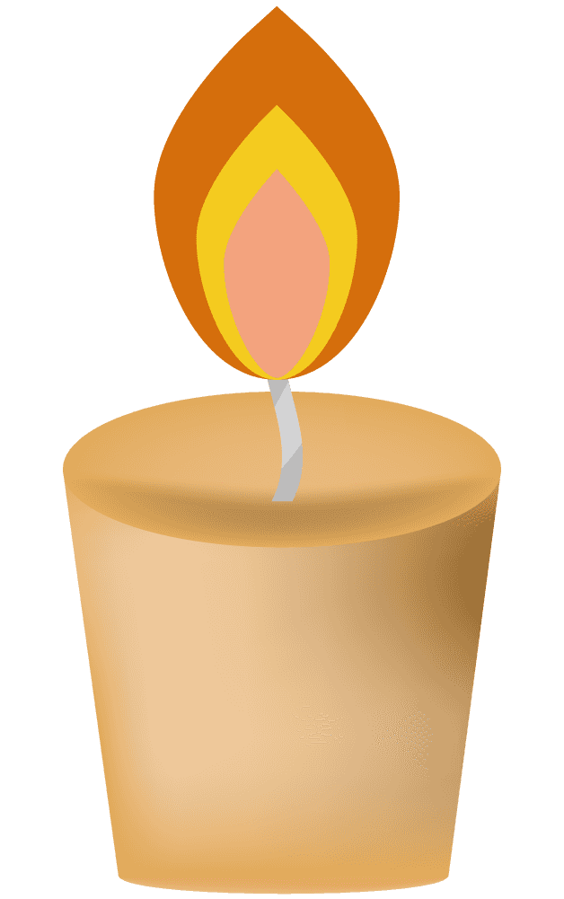 Candle illustration-Cute hand-painted warmth
