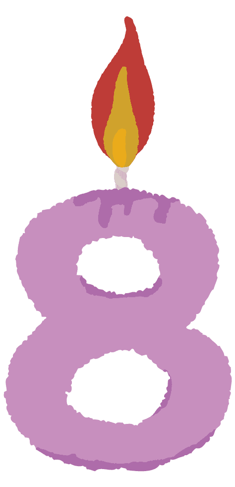 Candle illustration-Cute hand-painted warmth