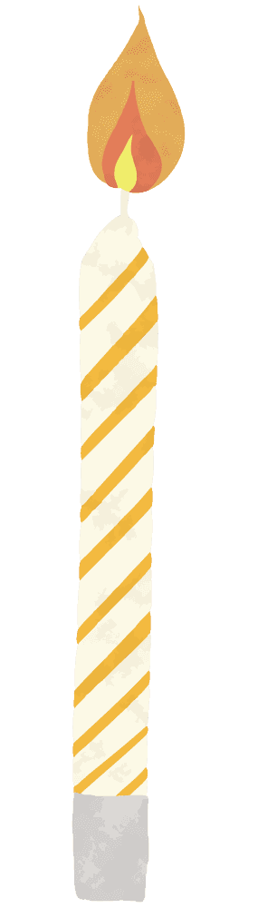 Candle illustration-Cute hand-painted warmth