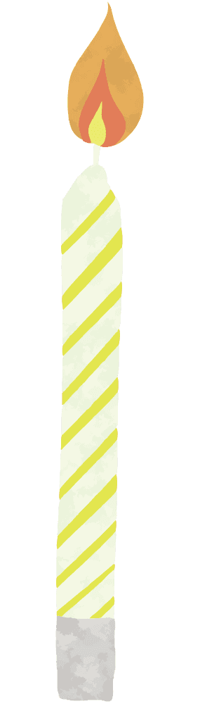 Candle illustration-Cute hand-painted warmth