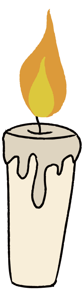 Candle illustration-Cute hand-painted warmth