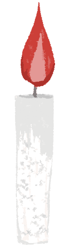 Candle illustration-Cute hand-painted warmth