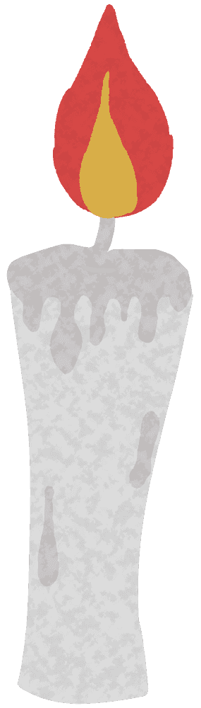 Candle illustration-Cute hand-painted warmth