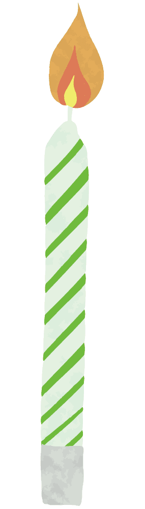 Candle illustration-Cute hand-painted warmth