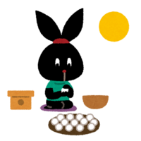 お月見だんごを作るぴょこ
