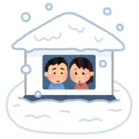 House isolated by heavy snow