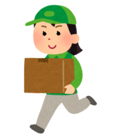 Running deliveryman (female)