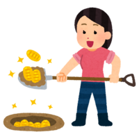 Person who dug up the buried treasure (female)