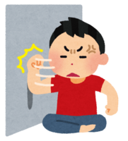 A person who is hitting the wall