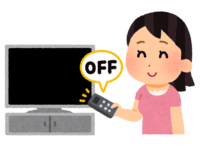 Person who turns off the TV (power saving)