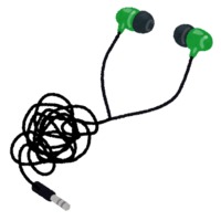 Tangled earphone cord