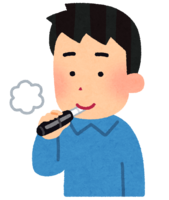 A person who smokes an electronic cigarette