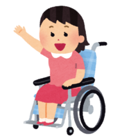 Child (girl) in a wheelchair