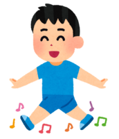 音の出る靴を履いた子供