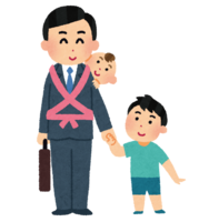 Single father-Father and son family