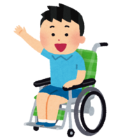Child (boy) in a wheelchair