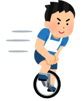 Unicycle competition (track race-male)