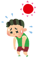 夏バテ(Tシャツの男の子)