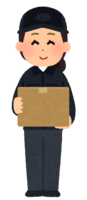 Delivery staff of various colors (female)
